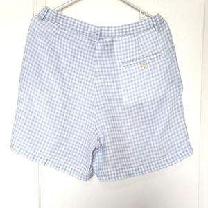 Vintage Ralf Lauren 100% Linen Gingham Highwaisted Shorts Women's 12